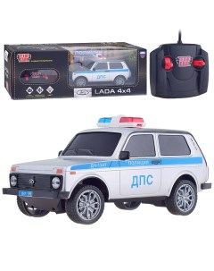 Машина р у LADA Полиция 18 см свет сер в коробке Технопарк