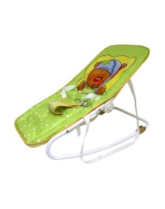 Шезлонг качалка для новорождённых Мишка под одеялком игровая дуга игрушки МИКС Nobrand