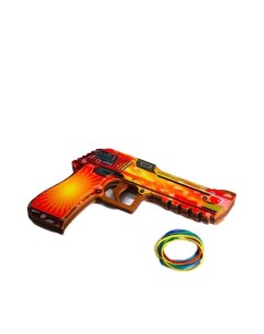 Игрушка Пистолет резинкострел оранжевый Sima-land