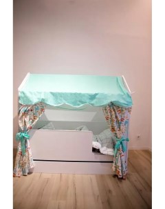 Кровать детская 85х163 5х155 см Базовый с текстилем и ящиком вход справа Базисвуд