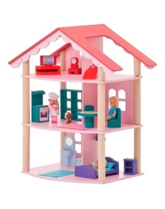 Кукольный домик Роза Хутор с мебелью PD215 Paremo