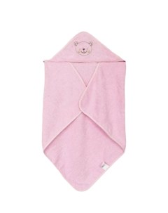 Полотенце для новорожденного с капюшоном махровое 75x75 см розовый Baby nice