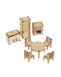 Набор деревянной мебели для кукол Кухня Большой слон