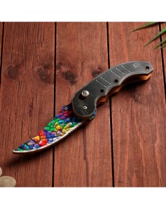 Сувенир деревянный игрушечный Ножик автоматический раскладной разноцветный винтаж Дарим красиво