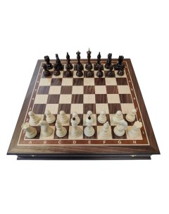 Шахматы подарочные в ларце из ореха и граба Бастион 45х45 см LVS001 Lavochkashop