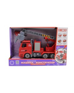 Пожарная машина конструктор фрикционный свет звук вода 1 12 Funky toys