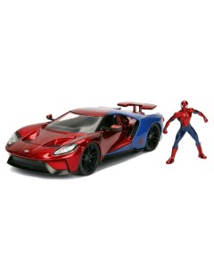 Игровой набор Транспорт Человек паук Человек паук и гоночная машина 15 см Jada toys