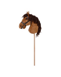 Мягкая игрушка Лошадка на палке Сириус малый коричневый 35х30 см Тутси