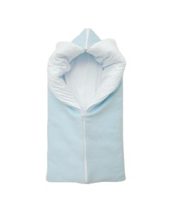 Конверт одеяло для новорожденных от 0 6 мес хлопок 100 утеплитель голубой Baby nice
