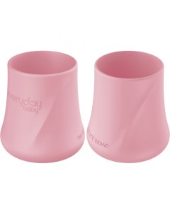 Детская силиконовая чашка 2 шт розовый 10530 Everyday baby