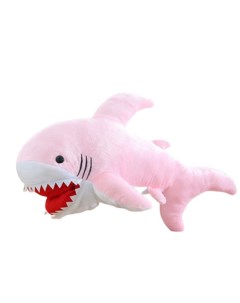 Плюшевая розовая зубастая акула 90см Nobrand
