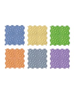Массажный детский развивающий коврик набор мини Футбол жесткий пастельные цвета Ортодон