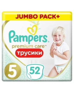 Подгузники трусики Premium Care Pants 5 Junior 12 17 кг 52 шт Pampers