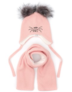 Комплект шапка и шарф для девочки KG221 A702 109 Розовый 50 52 Me&we
