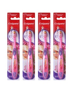 Комплект зубная щетка Barbie для детей старше 5 лет супермягкая х 4 шт Colgate