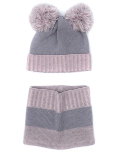 Комплект шапка и шарф снуд для девочки AG221 A707 110 Розовый 52 Me&we