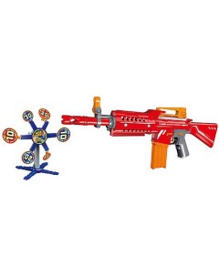Оружие игрушечное Автомат с мягкими снарядами с мишенью и 20 снарядами Junfa toys