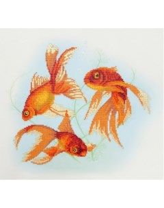 Кристальная мозаика Золотые рыбки ALVR 207 35х40 см Freya