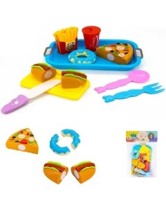 Набор игрушечных продуктов Фастфуд 9 предметов в пакете Miss kapriz