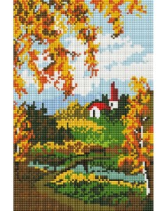 Мозаика на подрамнике Осенний пейзаж 20 х 30 см Белоснежка