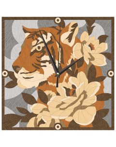 Набор для творчества Часы маркетри Грациозный тигр KD0217 Котеин