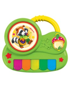 Развивающая музыкальная игрушка Пианино С Огоньками Крошка Енот Азбукварик