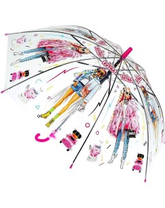 Зонт детский БАРБИ r 50см прозрачный полуавтомат ИГРАЕМ ВМЕСТЕ в кор 5x12шт Shantou gepai