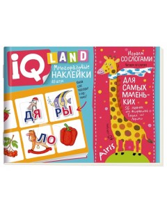 Книжка IQ задачки с многоразовыми наклейками Играем со слогами 5 328370 Айрис-пресс