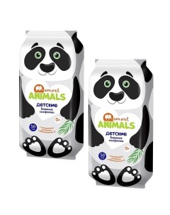 Салфетки влажные для детей Smart Animals с ромашкой и витамином Е СБ 322 Econom smart