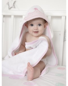 Полотенце детское Уголок белый розовый Baby nice