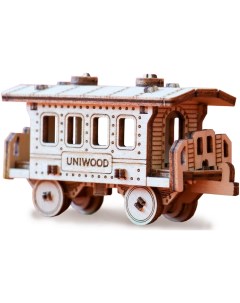 Деревянный конструктор с дополненной реальностью UNIT Пассажирский вагон Uniwood