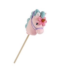 Мягкая игрушка Лошадка на палке Катюша розовый Тутси