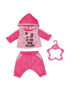 Спортивный костюм для кукол BABY born 43 см вешалка розовый Zapf creation