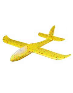 Детский самолет планер из пенопласта светящийся желтый 47 см Nobrand