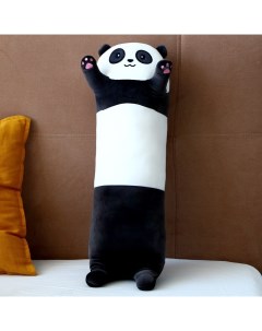 Мягкая игрушка подушка Панда 70 см цвет черно белый Nobrand