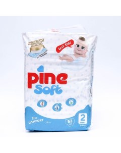Подгузники детские Pine Soft 2 Mini 3 6 kg 52 шт Nobrand