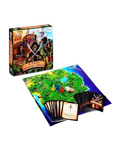 Игра ходилка В поисках пиратских сокровищс карточками в квадратной коробке Умка