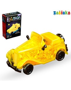 Пазл 3D кристаллический Ретро автомобиль 54 детали МИКС Забияка
