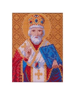 Алмазная мозаика Святого Николая Чудотворца 20 27 см 34 цв наклейка Nobrand