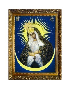 Алмазная мозаика Остробрамская икона Божией Матери без подрамника 30x40 см наклейка Nobrand