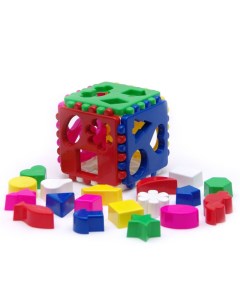 Развивающие игрушки Сортер для малышей Кубик логический большой Karolina toys