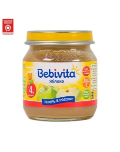 Пюре фруктовое Яблоко с 4 мес 100 г 1 шт Bebivita