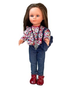 Кукла Нина брюнетка в джинсах 33 см арт 33101 Lamagik