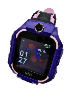 Детские см арт часы с sim картой фонариком камерой и GPS трекером розовые Nobrand