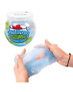 Слайм Fishbowl Slime Мини аквариум с рыбкой голубой Junfa toys