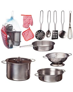 Игровой набор Помогаю Маме Посуда металлическая для кухни 12 пр PT 00482 1 Abtoys