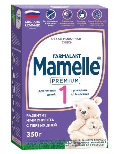 Смесь молочная Premium сухая адаптированная c 0 до 6 месяцев 350 г Mamelle
