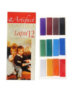 Пластика полимерная глина набор LAPSI 12 классических цветов 240г Arti