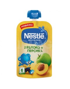 Пюре фруктовое Яблоко Персик 90 г 1 шт Nestle