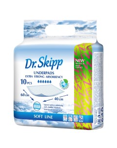 Гигиенические пеленки для детей 60x40 10шт 8028 Dr.skipp